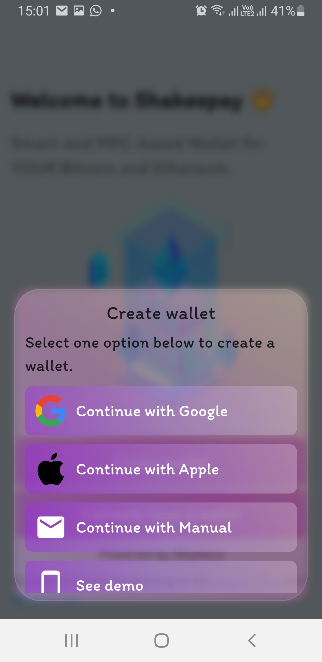 Create wallet